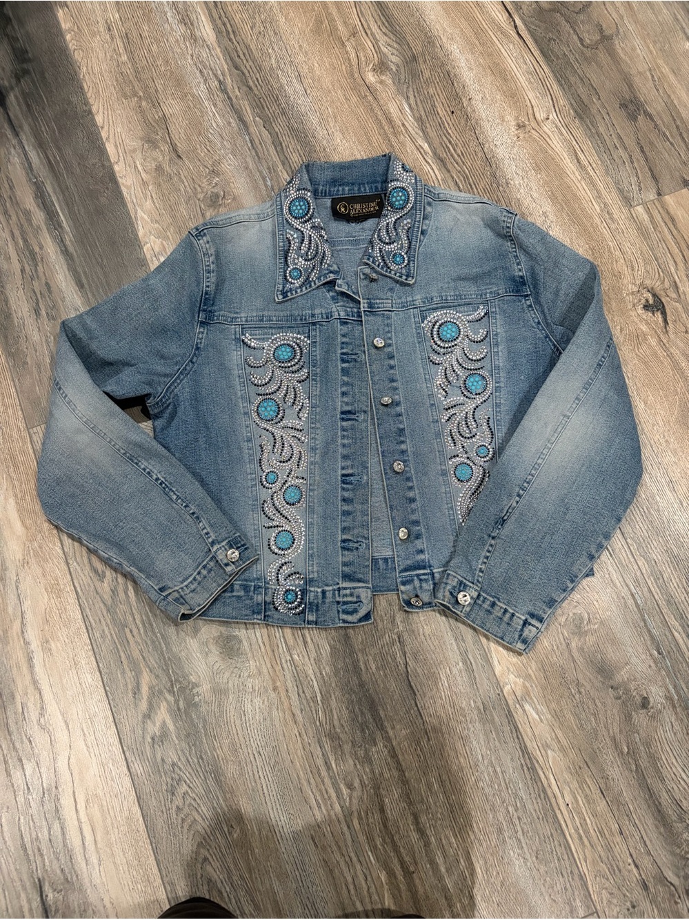 Christine Alexander Light Blue Denim Shirt Jacket